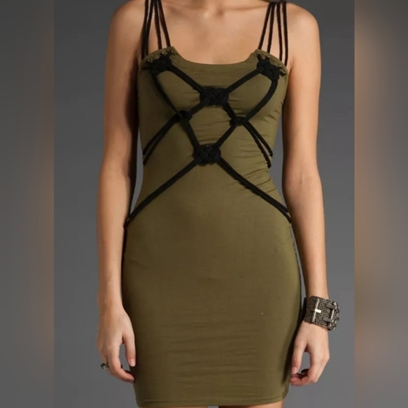 NWT  Stylestalker Olive Jackal Dress Sz6 - Picture 4 of 10